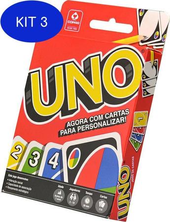 10 Jogo De Cartas Baralho Mattel Games Copag Uno 114 Cartas - Deck de Cartas  - Magazine Luiza