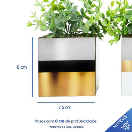 Imagem de Kit 3 Vasos Decorativos Planta Artificial Quarto Oferta