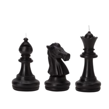 Escultura vela bispo decor preta jg xadrez - Mart - Velas Decorativas -  Magazine Luiza
