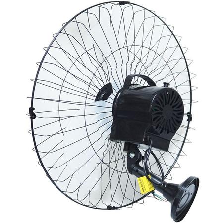 Imagem de Kit 3 Ventiladores Parede 60cm 200W Industrial Turbo Turbão 3 Pás Grade 40 Fios GA Vitalex Preto