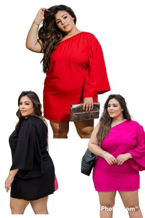 Moda feminina plus size vestidos curto alcinha coleção 2023 - Snazzy Store  - Vestido Plus Size Feminino - Magazine Luiza