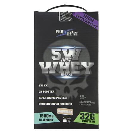 Imagem de Kit 3 Whey Protein 6kg Isolado 5w Dark Insane Sabor Morango