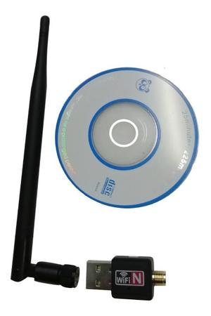 Imagem de Kit 3 Wireless Adaptador Usb Wifi Sem Fio 1200 Mbps Com Antena.