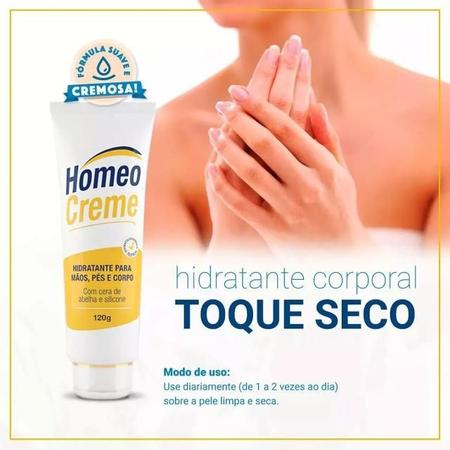 Imagem de Kit 3 X HomeoCreme 120g * - Creme Hidratante com Cera De Abelha E Silicone - Nobrevie