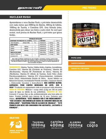 Imagem de Kit 3 X Nuclear Rush Limao 100G Bodyaction