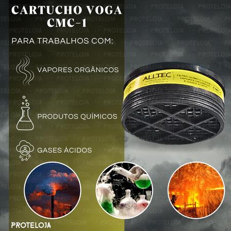 Imagem de KIT 30 Cartucho Filtro Químico Vo/ga Respirador Contra Gases Vapores Máscara Ácidos