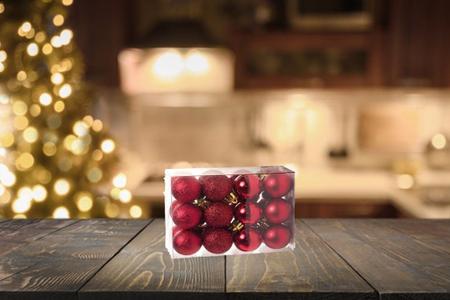 Imagem de Kit 30 Mini Bolas Natal Vermelha Glitter, Fosca, Lisa 3cm - Master Christmas