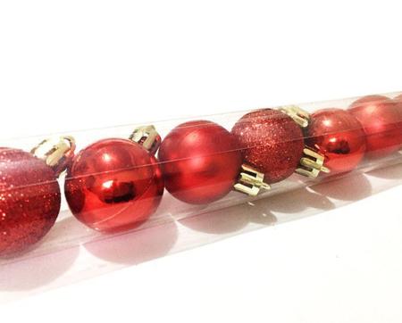 Imagem de Kit 30 Mini Bolas Natal Vermelha Glitter, Fosca, Lisa 3cm - Master Christmas