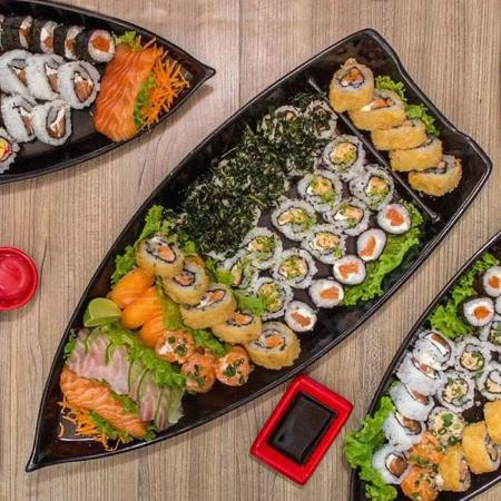 Kit Jogo De Jantar Japonês Para 6 Pessoas Sashimi Com Barca em Promoção na  Americanas