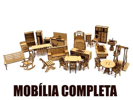 Casa Casinha De Boneca Mdf 26 Miniaturas + Rack P/ Celular Rosa - Perli  Designer