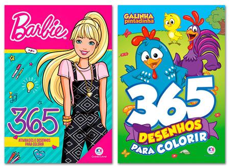 Imagem de Kit 365 Atividades Desenhos Para Colorir - Barbie + Galinha Pintadinha