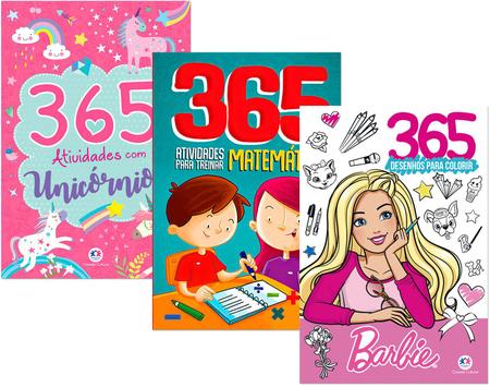 Imagem de Kit 365 Atividades - Unicórnios Matemática Barbie Colorir