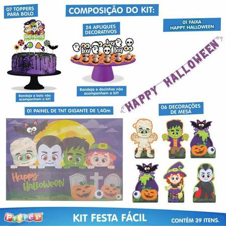 Kit Festa Decoração Halloween Dia Das Bruxas - PIFFER - Kit Decoração de  Festa - Magazine Luiza