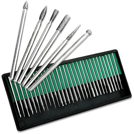 Imagem de Kit 3O Brocas Para Lixadeira Elétrica Modelos Para Unhas Manicure e Pedicure