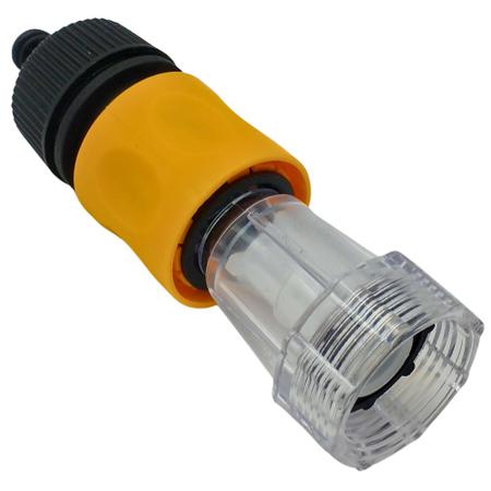 Imagem de Kit 3un Conector Transparente com Filtro e Engate Rápido Laranja Compatível com Lavajato Jacto J5000