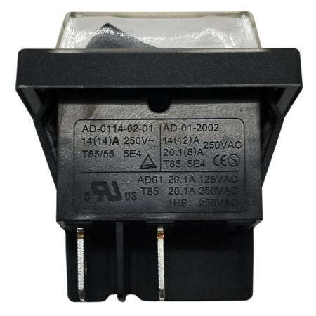 Imagem de Kit 3un Interruptor Botão Chave Liga Desliga Compatível com Aspirador Lynus Inox 60L APL2400 10323.6