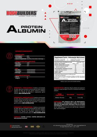 Imagem de Kit 3x Albumin Protein 500g ( Refil)  - Bodybuilders