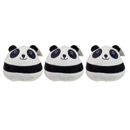 Imagem de Kit 3x Brinquedos Pelúcia de Animais Panda - Ty Rara