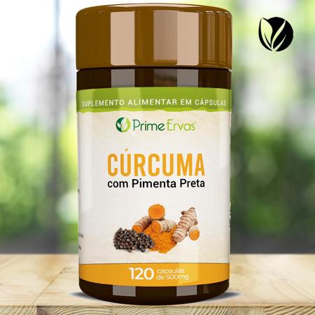 Kit 3X Curcumina Com Pimenta Preta Prime Ervas Imagem de Kit 3X Curcumina Com Pimenta Preta Prime Ervas
