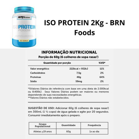 Imagem de Kit 3x Iso Protein Foods 2kg   BRNFOODS