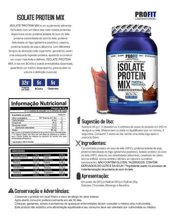 Imagem de Kit 3x Isolate Protein Mix Refil 900g - Profit Labs