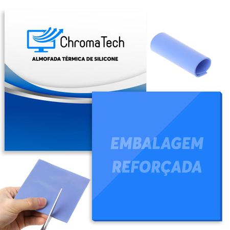 Imagem de Kit 3x Thermal Pad Almofada Térmica 10cm x 10cm (100mm x 100mm) x 3mm Para BGA VGA VRM Cor: Azul