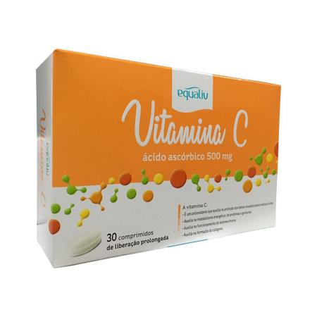 Imagem de Kit 3x Vitamina C 500 Mg Equaliv 30 Cápsulas Ação Prolongada