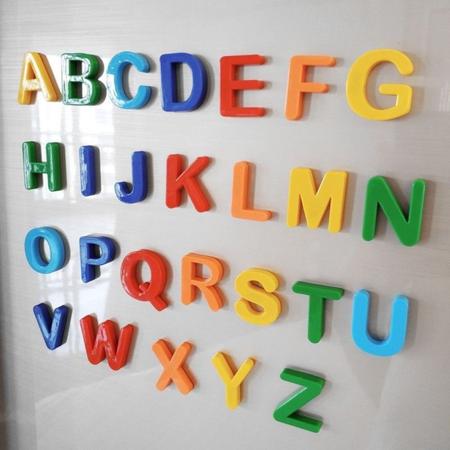 Imagem de kit 4 alfabeto letras magnetica brinquedo infantil educativo pedagogico de A a Z cartela