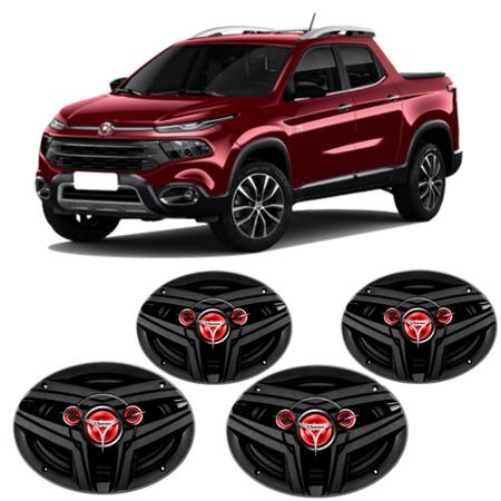 Fiat Toro com Mini Paredão 4 Graves 4x alto falantes 5w cada