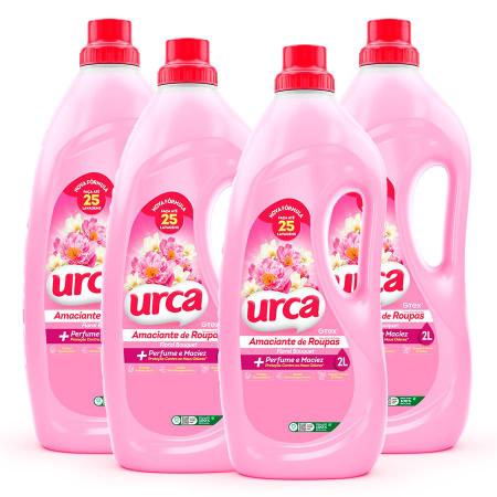 Kit 4 Amaciante Urca Floral Rosa 2l Imagem de Kit 4 Amaciante Urca Floral Rosa 2l