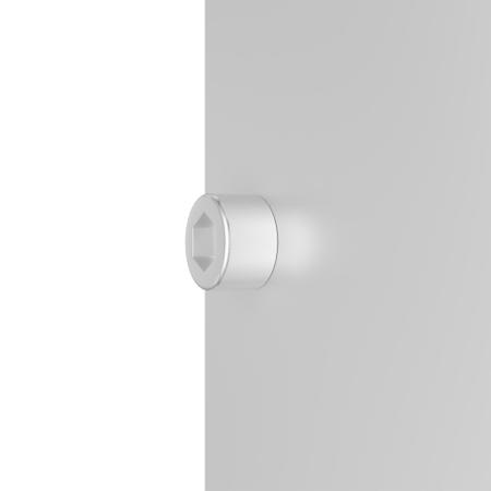 Arandela externa luminaria de parede em alumínio com 2 focos e 2 frisos Mega  Forte Iluminação MF115 branco