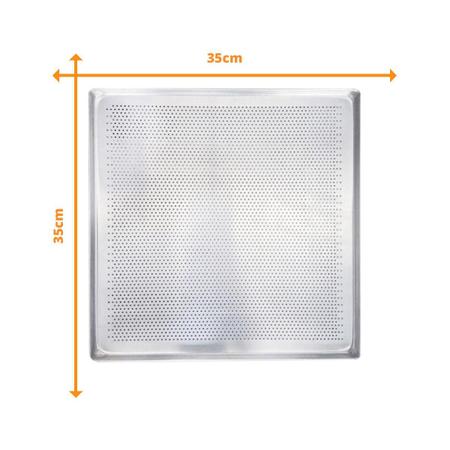 Imagem de Kit - 4 Assadeiras Forma Bandeja Estampada Alumínio 35cm X 35cm PRP-004 FC4EMV - Imeca