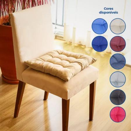 Imagem de Kit 4 Assentos Futton C/Cordinhas Para Amarrar Confortável Diversas Cores Futon Decoração Para Cadeiras Banquetas Piquenique
