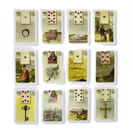 KIT Tarô Baralho Tenda Da Cigana Lenormand Cartomancia - 36 Cartas