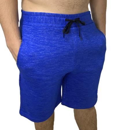 Imagem de Kit 4 Bermudas Shorts Moletom Masculina - Azul Marinho, Vinho, Azul Royal e Cinza Claro