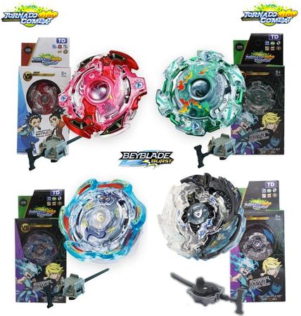 Imagem de Kit 4 Beyblade Burst + 4 Lançadores Tornado Gyro