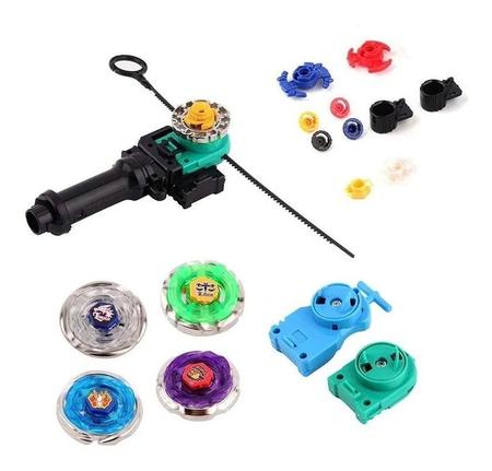 Kit Beyblade Metal 5D Brinquedo 4 Peões Led Toys - Speed Top - Pião de  Batalha e Acessórios - Magazine Luiza