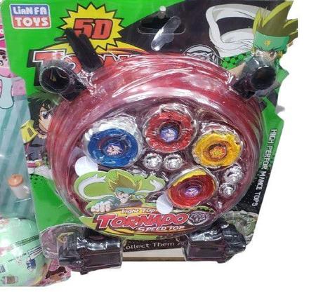 Beyblade Metal Kit 2 ou 4 Led Lançador Arena Tornado Brinquedo