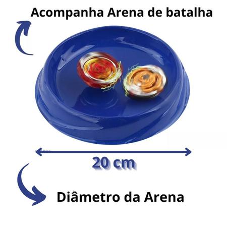 Kit Beyblade Metal 5D Brinquedo 4 Peões Led Toys na Americanas Empresas