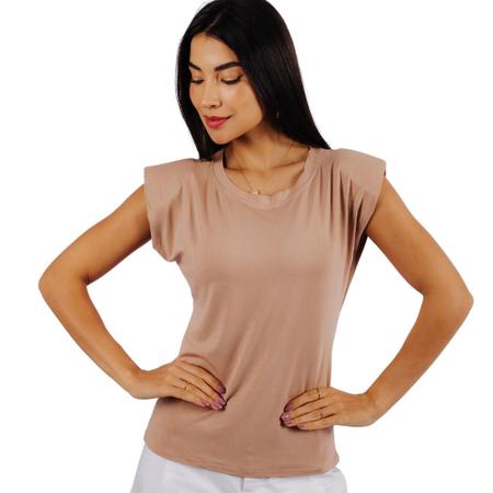 Imagem de Kit 4 Blusas Femininas Elegantes Verão com Ombreira Muscle Tee