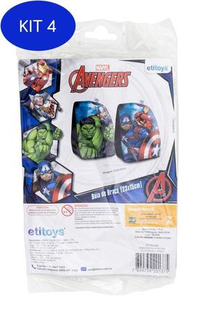 Imagem de Kit 4 Boia de braço infantil Marvel Avengers (Vingadores)