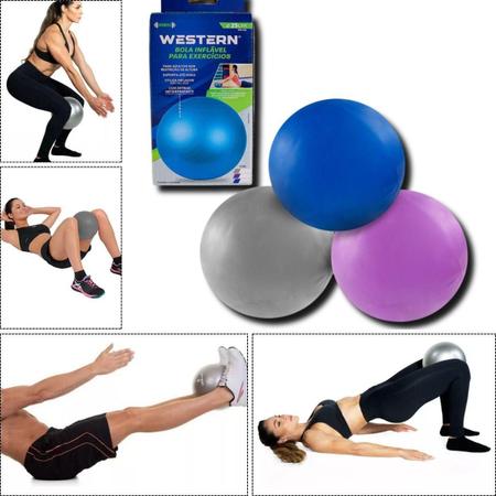 Imagem de Kit 4 Bola Inflável 25Cm Overball Pilates Yoga Fisioterapia