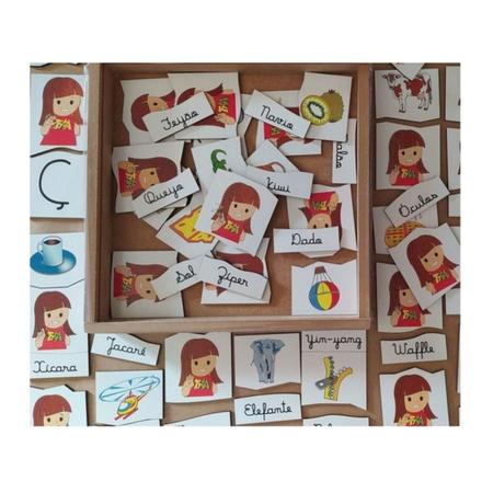 Imagem de Kit 4 Brinquedos Educativos em Libras Jogo Pedagógico Inclusivo MDF - Carlu - 3 anos