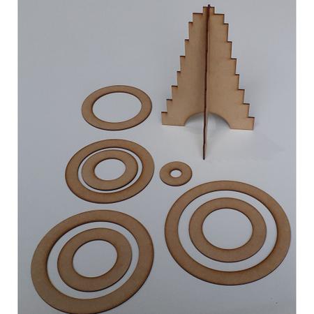 Imagem de Kit 4 brinquedos Educativos, Jogo da Memória, Jogo da Velha, Jogo das Argolas, Jogo de Formas Geométricas, MDF corte a l