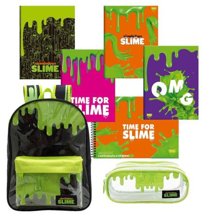 Kit 4 Brochurão Slime + 1 Desenho + Mochila Estojo Slime - Xeryus/Foroni -  Slime / Amoeba - Magazine Luiza