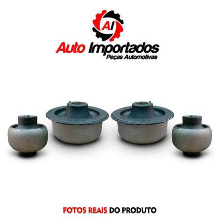 Imagem de Kit 4 Bucha Maior Menor Bandeja Balança Leque Dianteira Suspensão Dianteira Ford Escort 1993 1994 1995 1996 