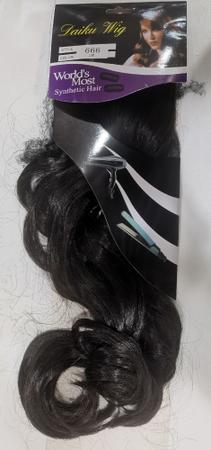 Imagem de kit 4 Cabelos ondulado Longa peruca Aplique com Tic Tac Organico