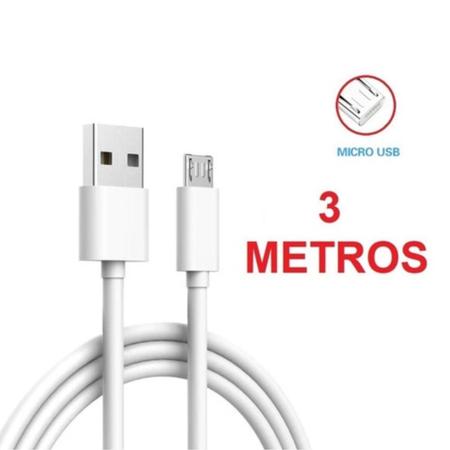 Imagem de Kit 4 Cabos para carregador e dados USB V8 micro usb 2,5 Metros