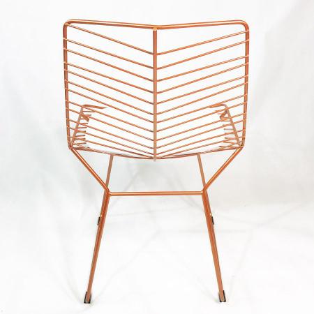 Imagem de Kit 4 Cadeiras Bertoia Retrô Cobre Assento Branco - Poltronas do Sul