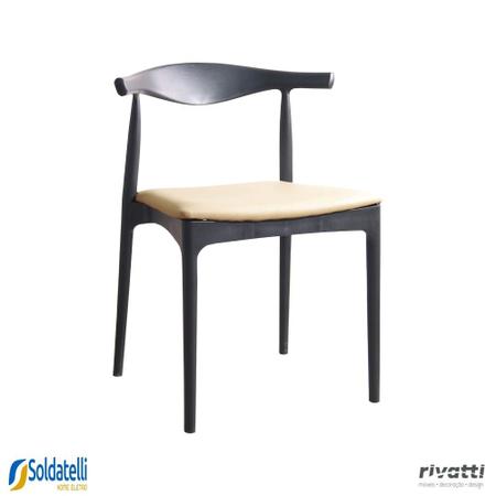 Imagem de Kit 4 Cadeiras Cora PU Preta, PU Verde ou Pu Fendi - Rivatti